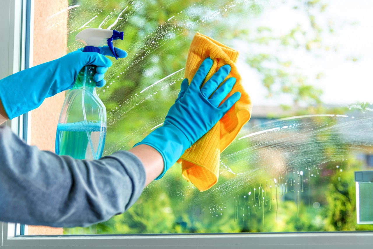 Cleaning window panel